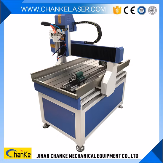 Publicité Mini Machine CNC Router 6090 avec table à vide et axe rotatif de 80 mm